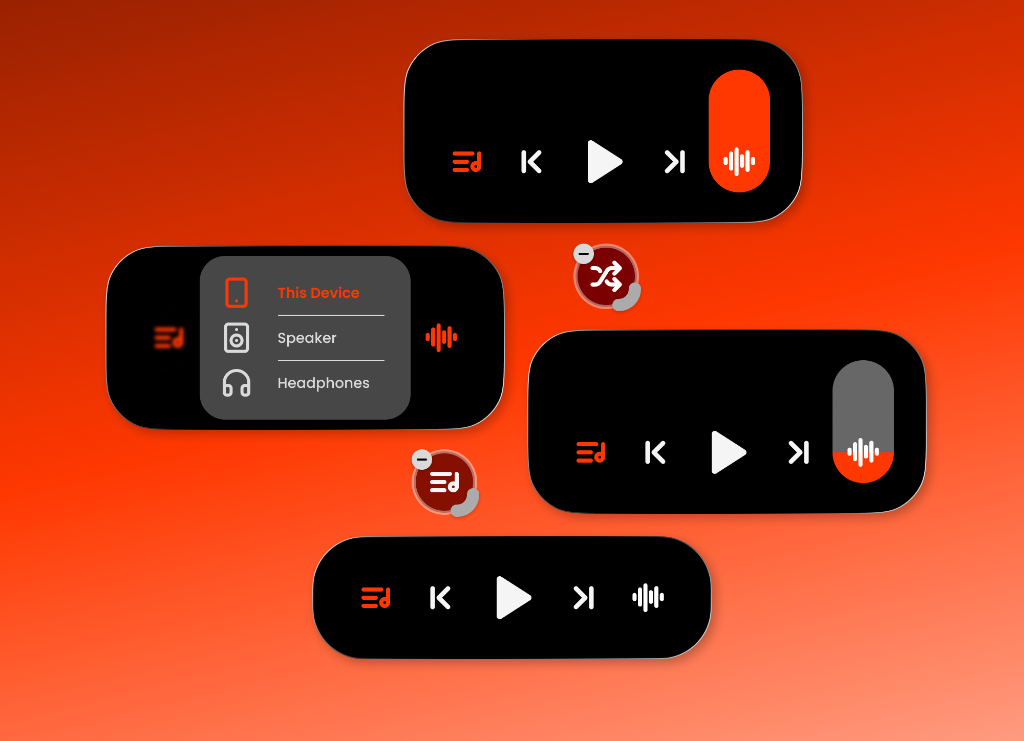 Amp button feature — volume, device switching and customisation
