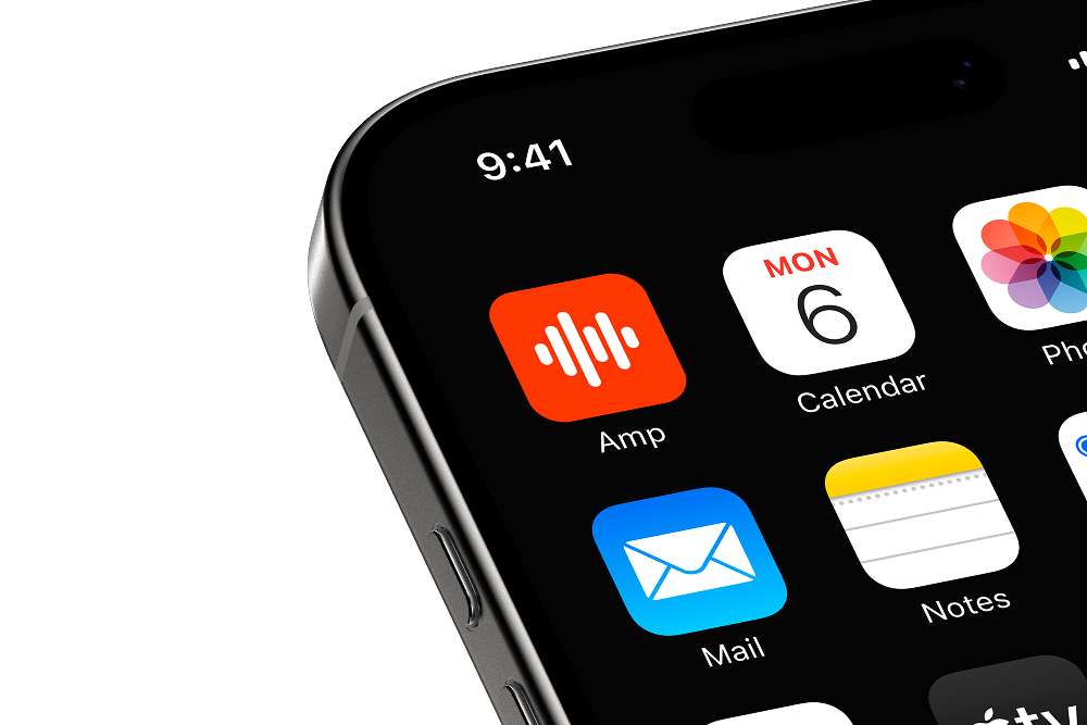 Amp app icon on iPhone 16 Pro home screen
